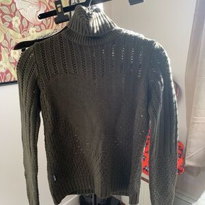 MOSCHINO - “AUTHENTIC” Dark Green Turtleneck Sweater